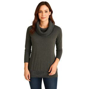 Spense Sweater Cowl Neck Long Sleeve Black Women's Woman's Size Medium